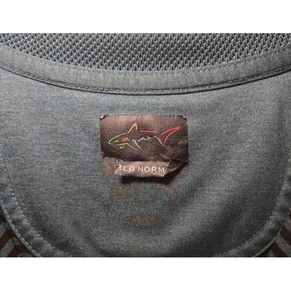 Greg Norman Polo Shirt Men’s M Play Dry Green Striped Collared Golf Activewear - Picture 5 of 5